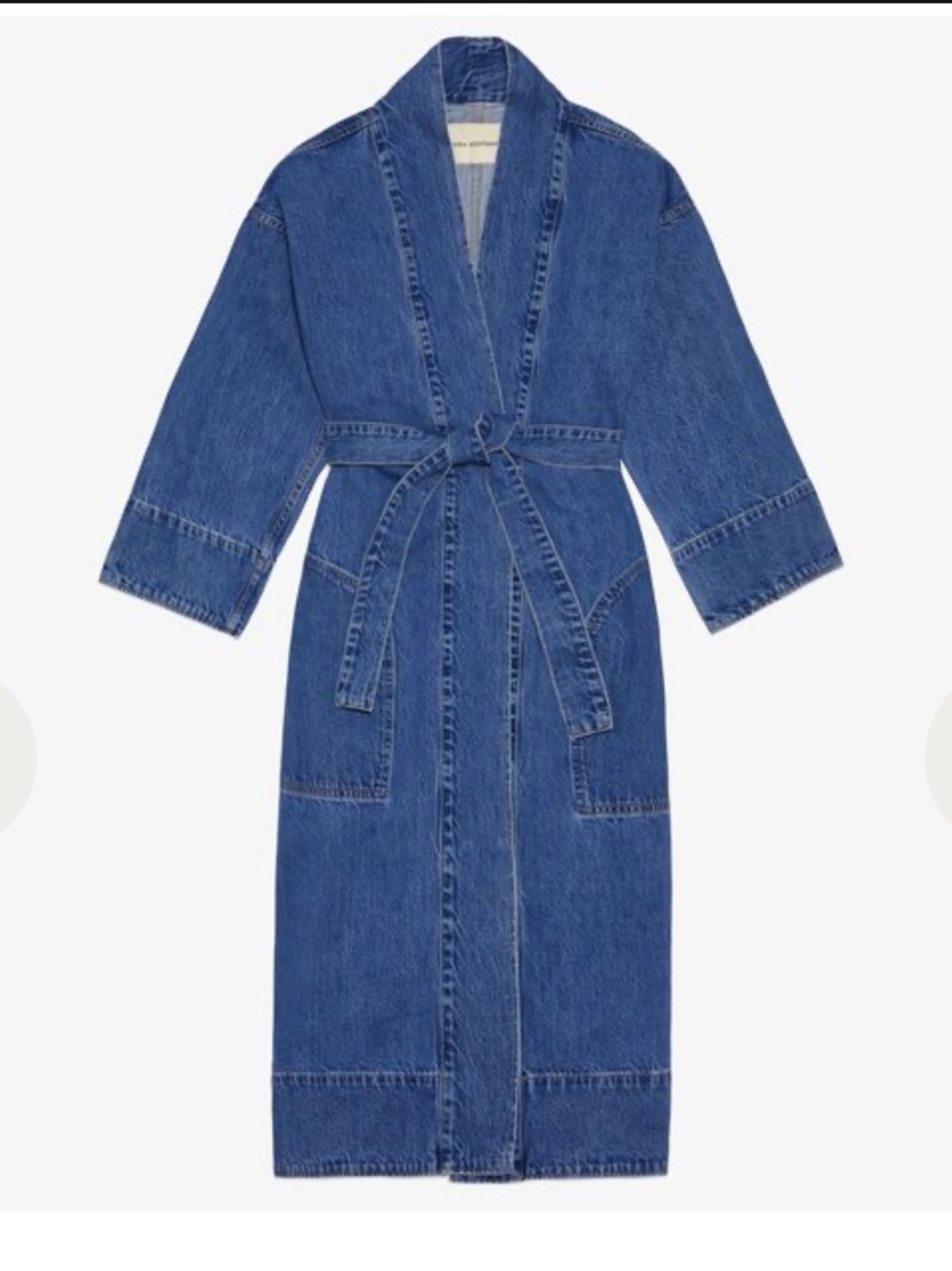 MARA HOFFMAN ADRIAN DENIM KIMONO COAT XL